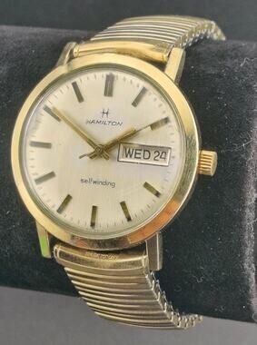 Vintage 1970s Hamilton Selfwinding Day Date Watch 10K GF